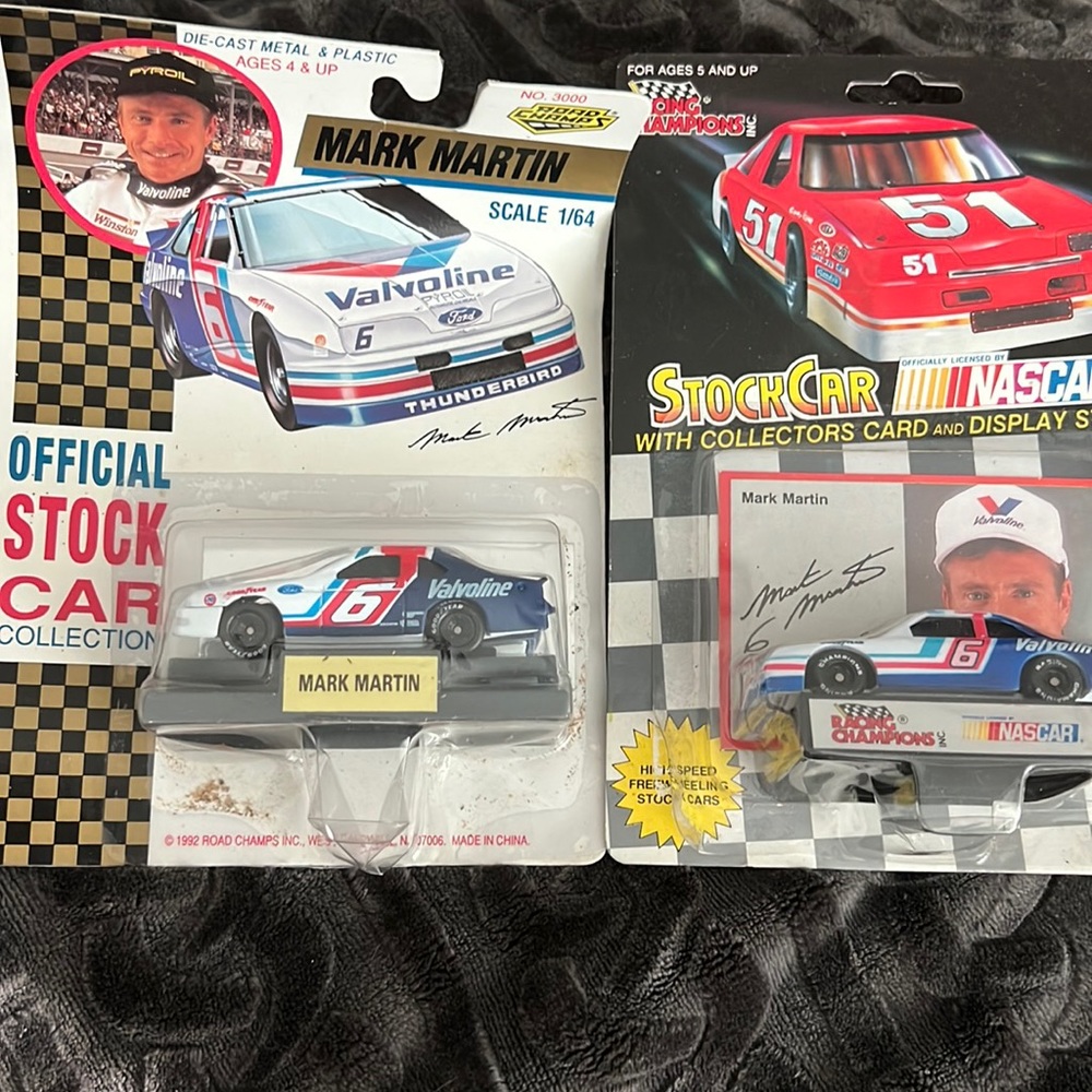 Mark MartinStock Car and Card with a bonus Number 6 car
